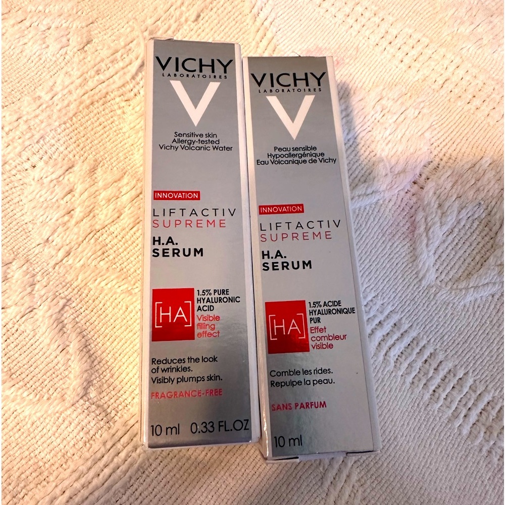 Two (2) Vichy 10 ml Hyaluronic Acid bottles